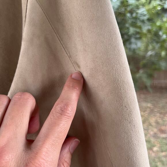 Gimo's Leatherwear Men's Italian Suede Jacket Beige Size L - Picture 10 of 13